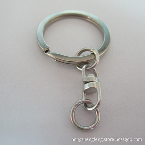 Metal Key Chain with Swivel Buckle for Wholesale